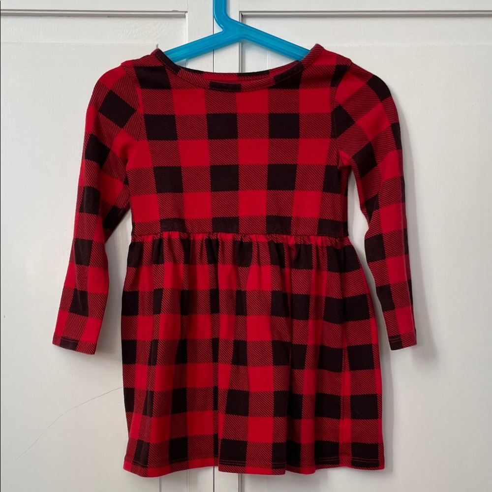 Cat & Jack Plaid Peplum Dress | Size 4T |‎ Classic & Cozy